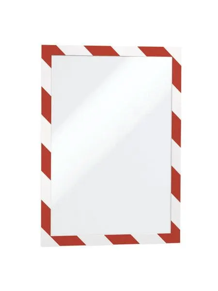 Ramka magnetyczna samoprzylepna DURAFRAME SECURITY A4 dwukolorowa czerwono-biała 2 szt. 4944 132