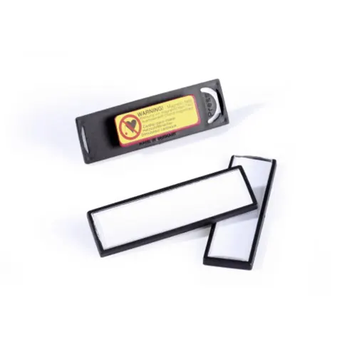 Identyfikator z magnesem 17x67mm czarny 25 sztuk 8132 01