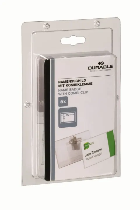 Identyfikator z kombi-klipem 54x90mm 5 sztuk 8610 19