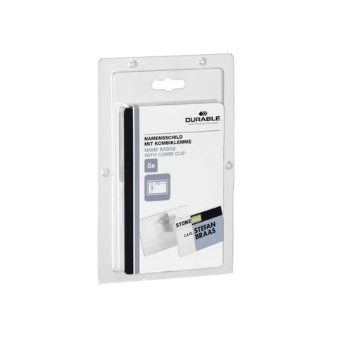 Identyfikator z kombi klipem 40x75mm 5 sztuk 8694 19