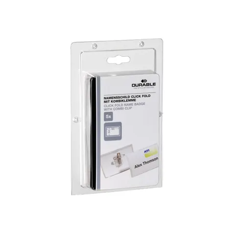 Identyfikator CLICK FOLD 54x90mm z kombi-klipem 5 sztuk 8693 19