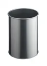 Kosz na śmieci okrągły metalowy 15l perforacja 30mm szary 330123
