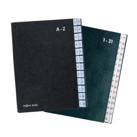 Teczka Do Podpisu Skorowidz 1-31 Pagna Durable Czarna P2432104