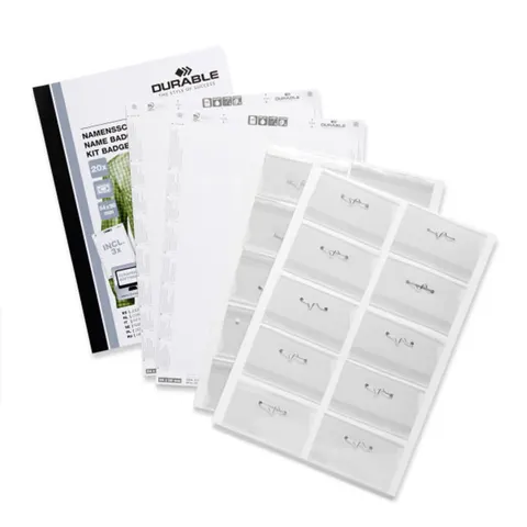 Zestaw identyfikatorów 54x90 z igłą DURABLE 20szt. 8697