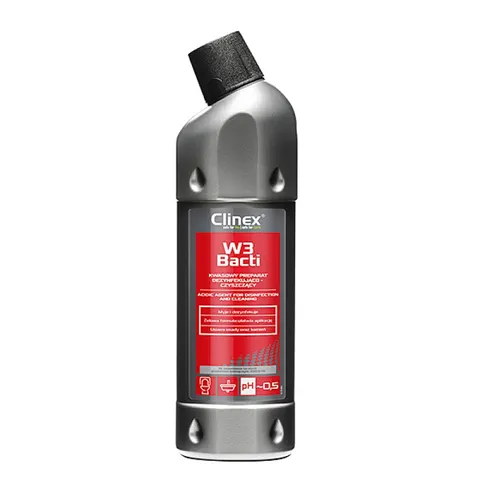 Preparat/płyn do dezynfekcji i czyszczenia powierzchni i urządzeń sanitarnych CLINEX W3 Bacti 1L CL 77699