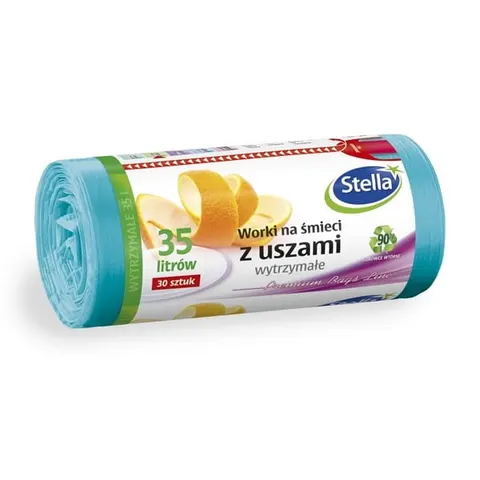 Worki na śmieci 35L STELLA wytrzymałe niebieskie 30szt