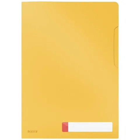 Obwoluta A4 "L" LEITZ COSY z kieszonką na etykietę żółta ciepła /47080019/