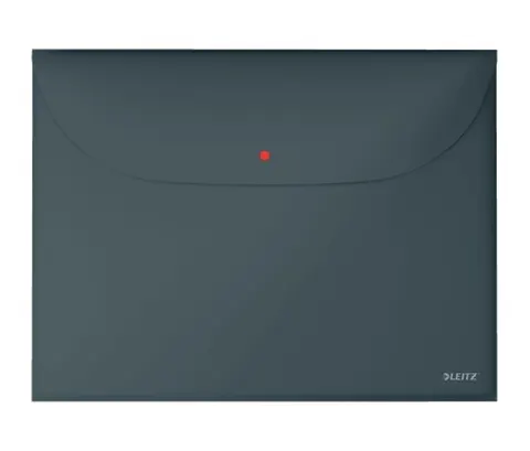 Teczka kopertowa A4+ PP LEITZ COSY z 2 przegródkami szara aksamitna /47090089/