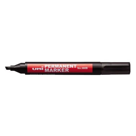 Marker permanentny Uni czarny ścięty 4 mm 380B