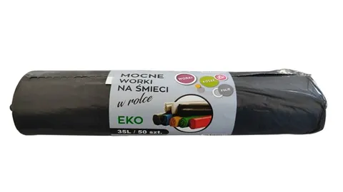 Worki na śmieci 35l LDPE 20µm czerwone 50szt.