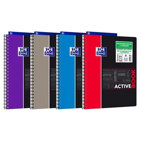 Kołozeszyt A4 80k kratka ACTIVEBOOK mix kolor 400019520 OXFORD STUDENT