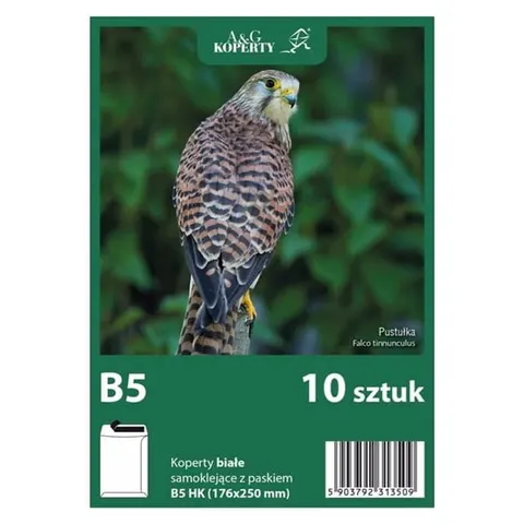 Koperty białe B5 HK (10 sztuk)