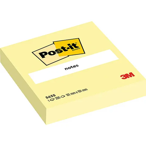 Karteczki samoprzylepne 3M Post-it 100 x 100 mm żółte 200 szt.