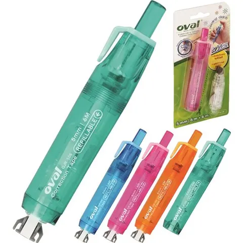 Korektor OVAL w Taśmie 5mm x 6m – click + wkład