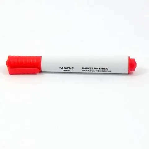 Marker suchościeralny i do flipchartu okrągły 1,0-3,0mm TAURUS czerwony 1szt