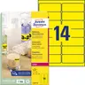 Etykiety papierowe Avery L7263Y-25 - 99,1 x 38,1 mm, 25 arkuszy - żółty neonowy