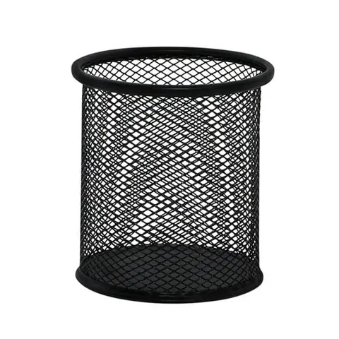 Pojemnik na długopisy Q-CONNECT Office Set metalowy czarny /KF00864/