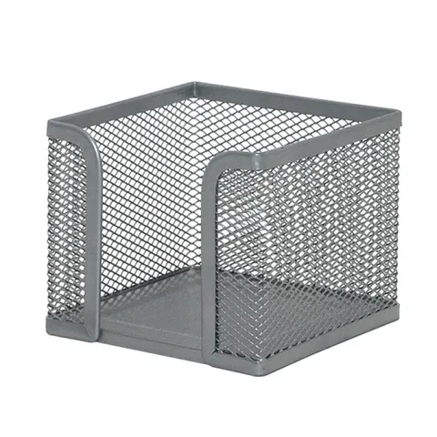 Pojemnik na karteczki Q-CONNECT Office Set metalowy srebrny /KF00881/
