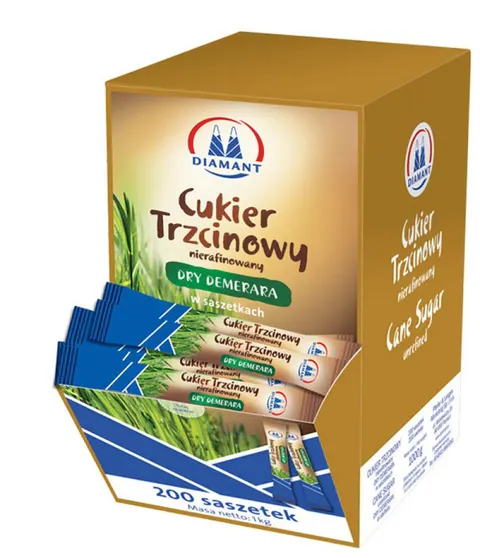 Cukier trzcinowy w saszetkach 200*5g Diamant