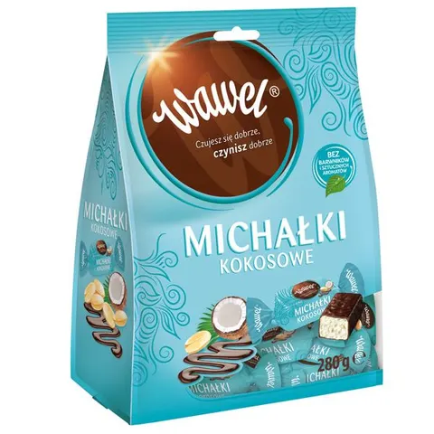 Cukierki MICHAŁKI WAWEL kokosowe 280g