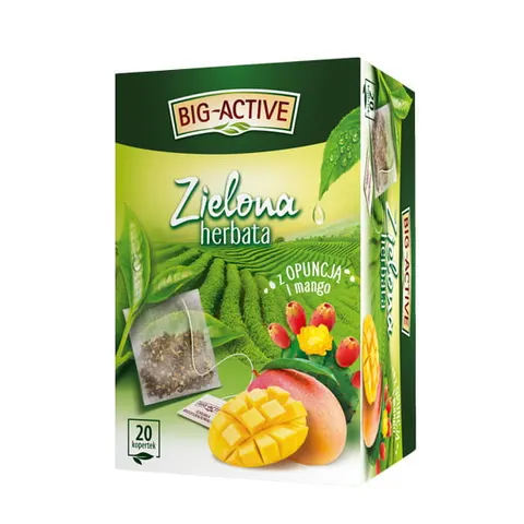 Herbata BIG ACTIVE zielona z opuncją i mango 20 torebek