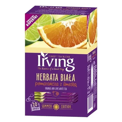 Herbata biała kopertowana IRVING POMARAŃCZA z limetką 20szt.