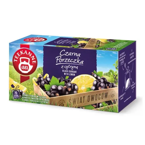 Herbata owocowa kopertowanA TEEKANNE BLACK CURRANT WITH LEMON czarna porzeczka z cytryną 20szt /67577/