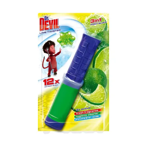 Krążek żelowy do toalety DR DEVIL 75ml LIMONKA ZIELONY 1szt.