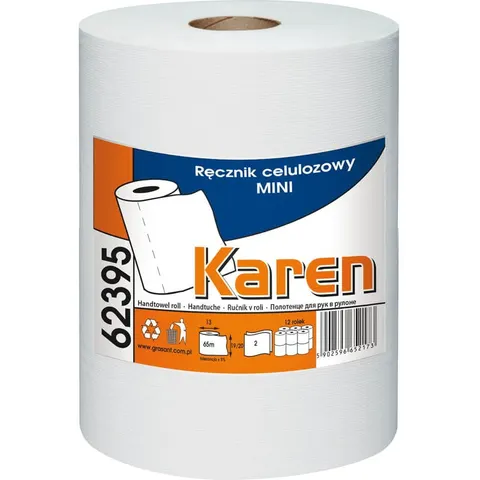 Karen Ręcznik papierowy mini celuloza biały 62395