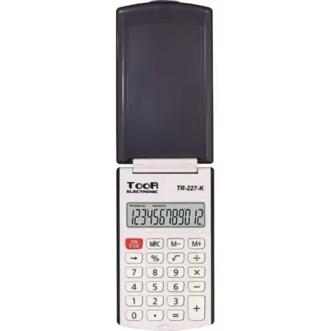 Kalkulator kieszonkowy z klapką 12-pozycyjny TOOR TR-227-b /120-1857/