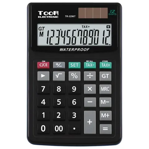 KALKULATOR TOOR TR-2296T 12 POZ. WODOODPORNY 120-1435