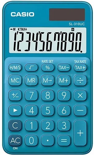 Kalkulator kieszonkowy CASIO kol. niebieski SL-310UC-BU