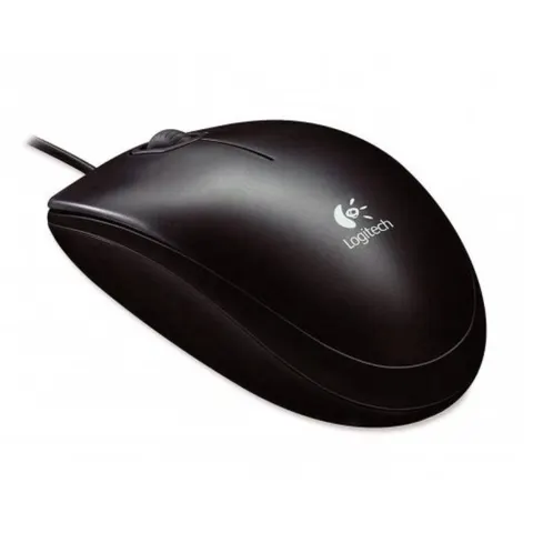 Mysz optyczna przewodowa LOGITECH B100 BLACK czarna /910-003357/
