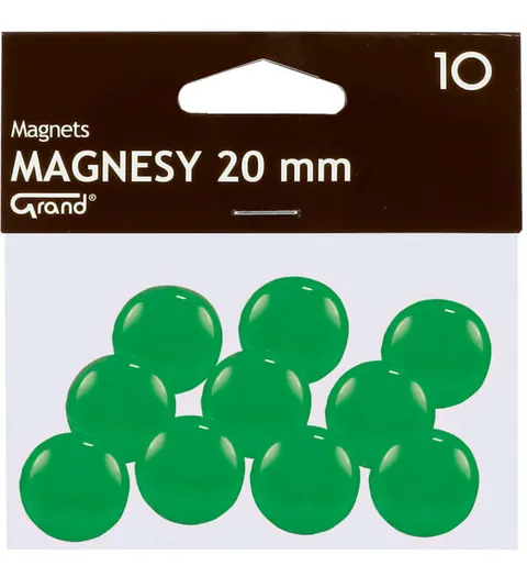 Magnesy 20mm zielone (10) 130-1692 GRAND
