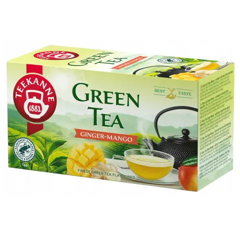 Herbata zielona kopertowana TEEKANNE GREEN TEA GINGER MANGO imbir z mango 20szt.