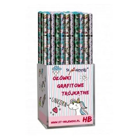 Ołówek drewniany trójkątny HB UNICORN BAMBINO/MAJEWSKI 1szt.