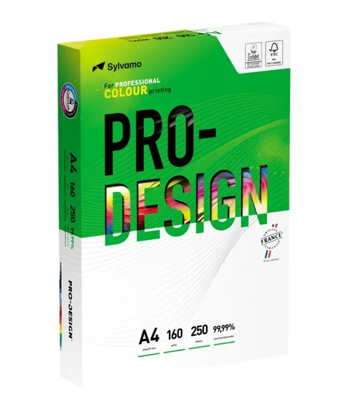 Papier ksero satynowany Pro-Design A4 160 g 250 ark. biały