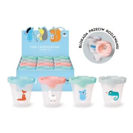 Pojemnik/kubek na wodę do farb z blokadą wylania wody INBTERDRUK BEBE 140ml 1szt