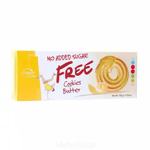 Ciasteczka maślane 20% bez cukru 135 g Bogutti