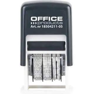 Datownik samotuszujący OFFICE PRODUCTS, z tuszem, ISO, RRRR-MM-DD, czarny
