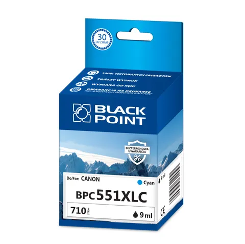 Tusz CANON CLI551CXL cyan BLACK POINT 9ml 710s /BPC551XLC/