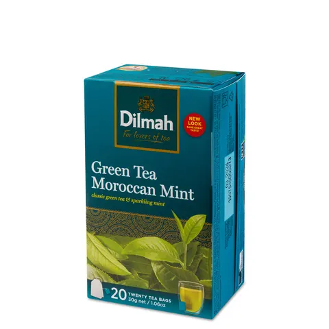 HERBATA ZIELONA EKSPRESOWA DILMAH GREEN TEA MOROCCAN MINT MIĘTA 20szt.