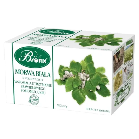 HERBATA ZIOŁOWA EKSPRESOWA BEZ ZAWIESZKI BIFIX MORWA BIAŁA 20szt.