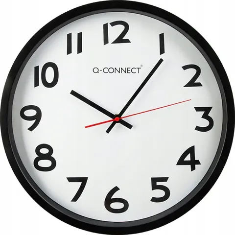 Zegar ścienny Q-CONNECT Wels 34cm czarny
