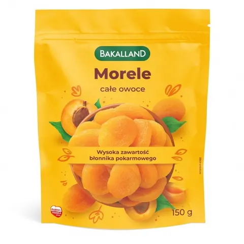 Bakalie morele suszone całe owoce 150g BAKALLAND