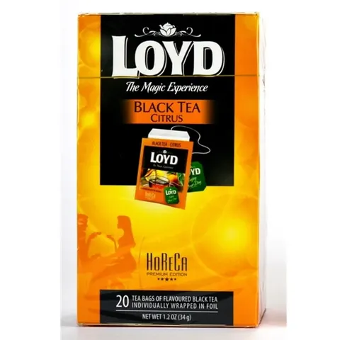 Herbata czarna kopertowana LOYD BLACK TEA CITRUS 20szt.