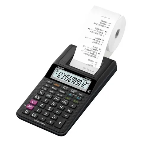 Kalkulator z drukarką 12 pozycyjny CASIO HR-8RCE + zasilacz