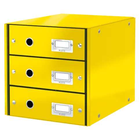 Pojemnik LEITZ WOW CS z 3 szufladami żółty /60480016/