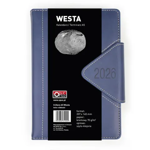 Terminarz A5 dzienny O.DIARY WESTA OPUS 2026 niebieski 1szt./810000/