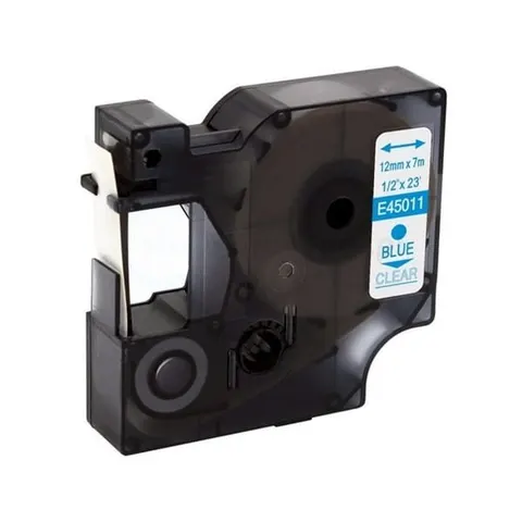 Taśma DYMO 12mm/7m PODŁAD transparentny nadruk niebieski 45011 1szt.